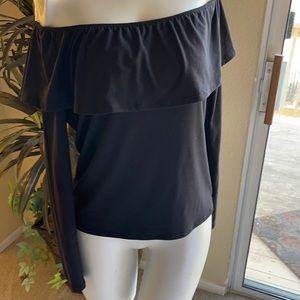 Ruffled off the shoulder top
